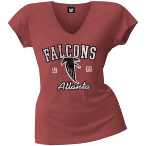 Atlanta Falcons – Flanker Logo Premium Juniors V-Neck T-Shirt