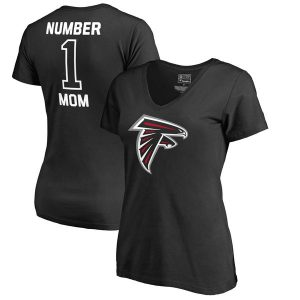 Atlanta Falcons NFL Pro Line by Fanatics Branded Women’s #1 Mom V-Neck T-Shirt