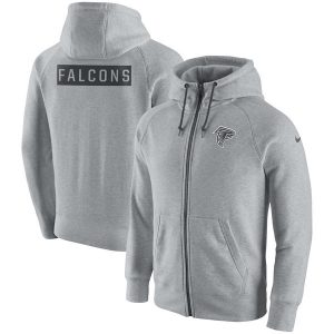 Atlanta Falcons Nike Gridiron Gray 2.0 Full-Zip Hoodie