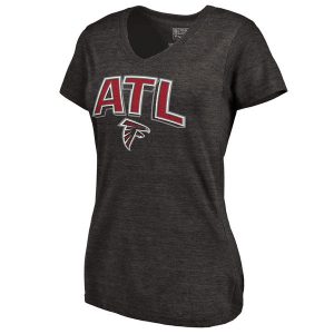 Women’s Atlanta Falcons Fanatics Branded Black Hometown Collection ATL Tri-Blend T-Shirt