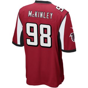 Men’s Atlanta Falcons Takkarist McKinley Nike Red 2017 Draft Pick Game Jersey